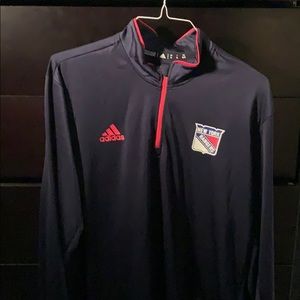 Mens New York Rangers adidas climate Quarter-Zip